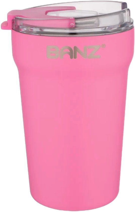Banz Thermisch Geïsoleerde Stainless Steel Travel Cup Wildflower Pink