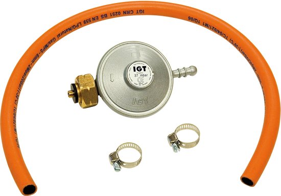 Barbecook Gasregulator - Gasdrukregelaar & Gasslang 37 Mbar - G5 Aansluiting - Belgie & Luxemburg van Barbecook