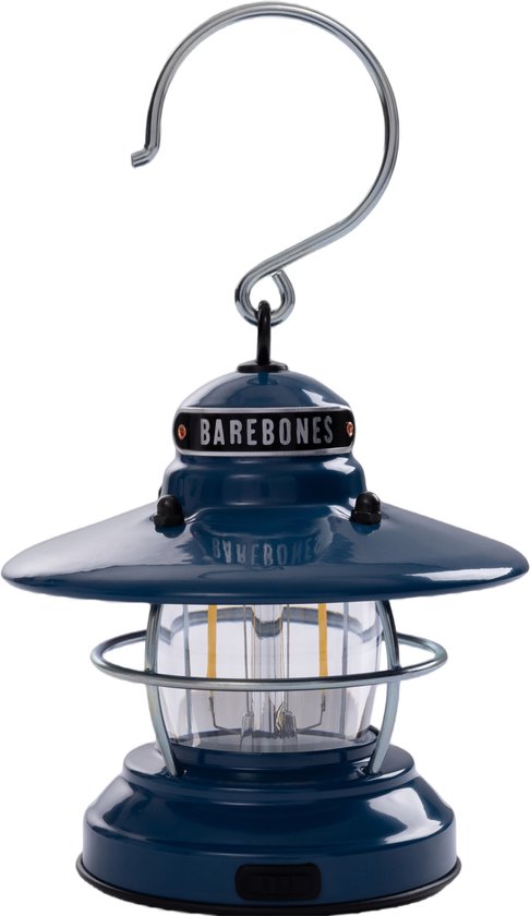Barebones MINI EDISON LANTERN OCEAN BLEU - 2AA USB - Tafellampen elektrisch - Ocean Blue van Barebones