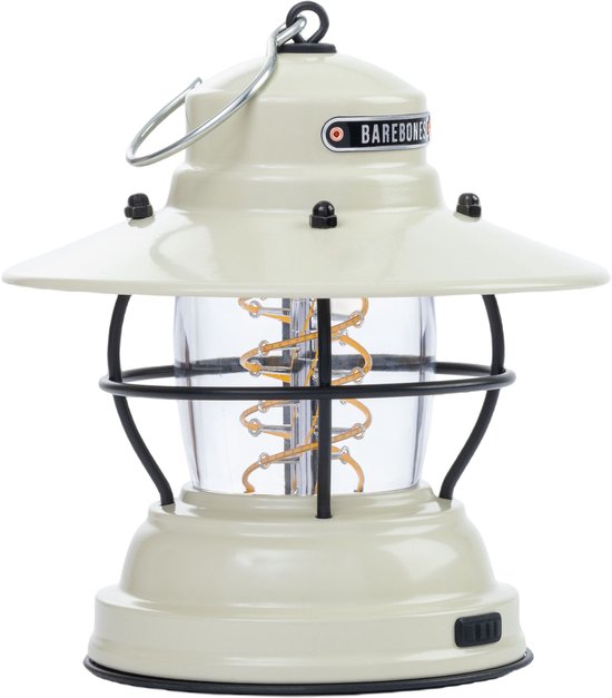 Barebones OUTPOST LANTERN VINTAGE WHITE - Tafellampen elektrisch - Vintage White van Barebones