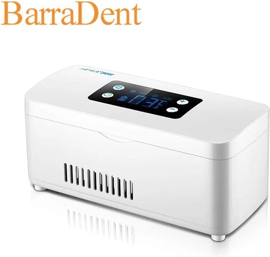 BarraDent Medicijnen Tas - Insuline Koeltas - Medische Koelbox - Medicijnen Koeler - Inclusief Batterij en Oplader - Wit van BarraDent