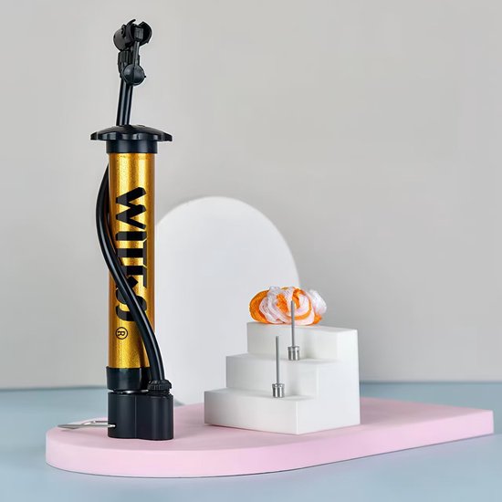 Basketbalpompset (3 stuks) - Voetbalpomp met ballonpomp voor thuisgebruik (pomp + pomp + netzak) van Avento