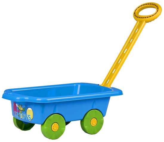BAYO Kinder bolderkar 45x28x16 cm Blauw - Speelgoedkar