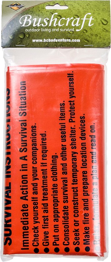 B.C.B. Survival Bag Orange van Merkloos