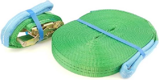BCF-Products Slackline-set smal XXL, 35 mm, lengte 25 m totaal (23+2 m), groen van BCF-Products