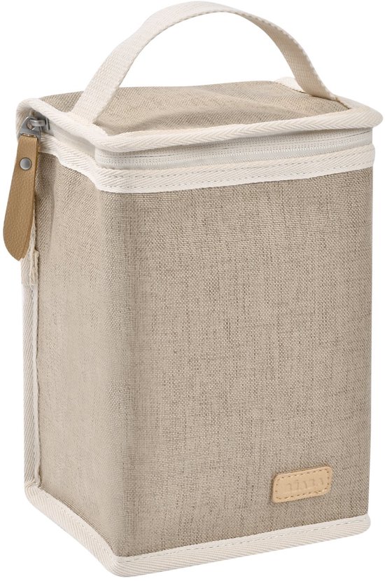 Béaba Isothermisch Maaltijdzakje – Koeltas voor Babymaaltijden – 2,8 Liter – Beige – Compact & Ruimtebesparend van Merkloos