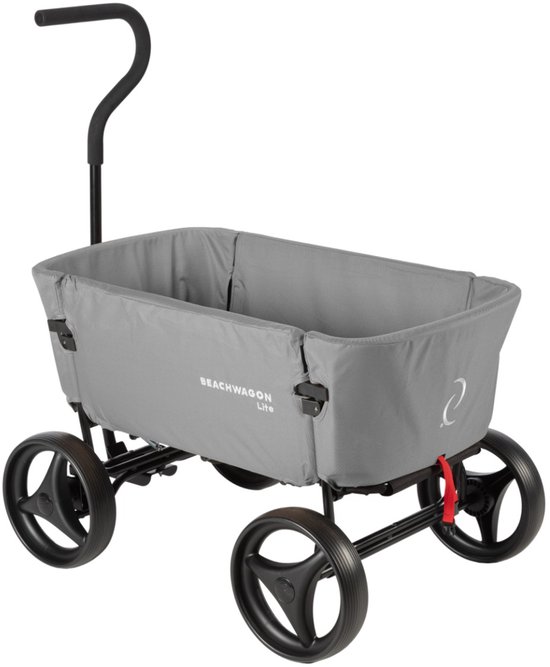 Beach Wagon Bolderkar Opvouwbaar LITE - 80KG - Lichtgrijs - Bolderwagen - Wasbare Stof - Handkar - Strandwagen voor Kinderen en Huisdieren van Merkloos