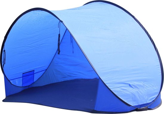 Beachshelter pop-up windscherm blauw 200 x 100 cm - Strandtent - Zon/wind bescherming voor kinderen van Goliath 3 In 1