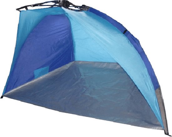 Beachshelter strandtent/windscherm blauw/lichtblauw 200 x 100 cm - Strandtent - Zon/wind bescherming voor kinderen van Vpart