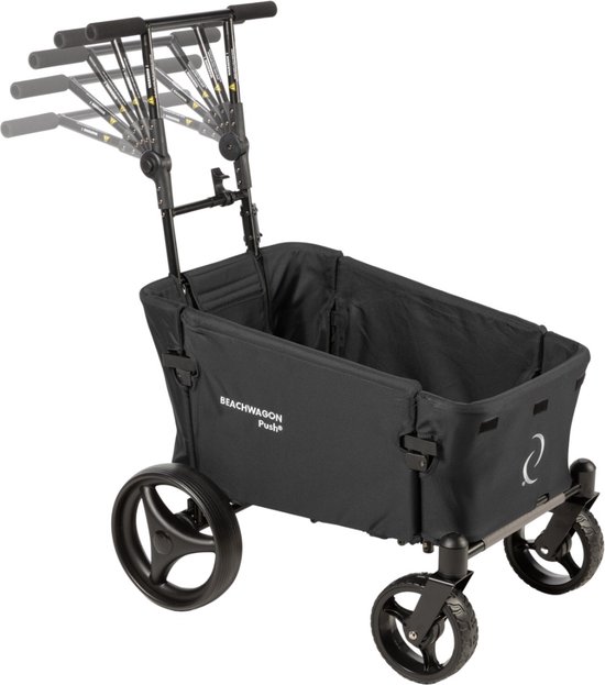 Beachwagon PUSH® Opvouwbare bolderkar - Donkerzwart van Beachwagon