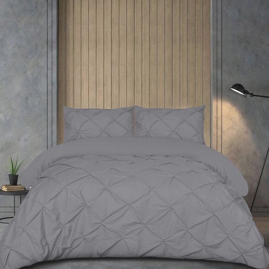Beau Maison Dekbedovertrek Monte Carlo Antraciet 140x200/220 cm + 1 kussensloop