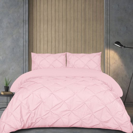 Beau Maison Dekbedovertrek Monte Carlo Tea Pink 200x200/220 + 2 kussenslopen