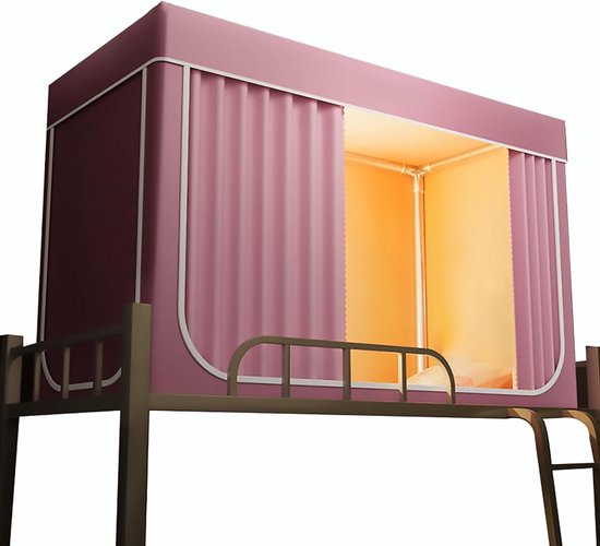 Bed Tent - Bed Canopy - Privacy Slapen - Drie Deuren - 90x190x90cm - Pink