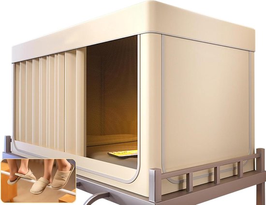 Bed Tent - Slaaptent Privacy - Creëer Rust - Volledige Verduistering - 190x90x90cm - Beige