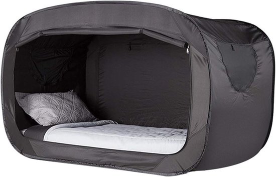 Bed Tent - Slaaptent Privacy - Rustige Slaap - Volledig Verduisterend - 190 x 90 x 100 cm - Zwart