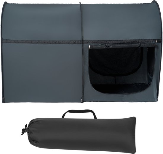 Bedden Tent, Pongee Stof, 4 Deuren, 0,28 Inch Vezel Stokken, Volledige Grootte, 70% Ondoorzichtig, Ademend, Geschikt voor Kinderen En Volwassenen, Privacy Luifel Om Te Slapen van Merkloos