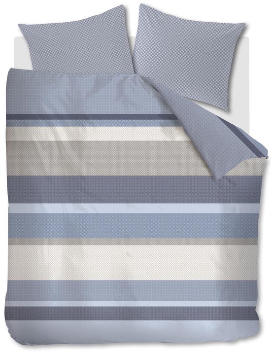 Beddinghouse Audrie dekbedovertrek - Lits-Jumeaux - 240x200/220 - Blauw van Merkloos