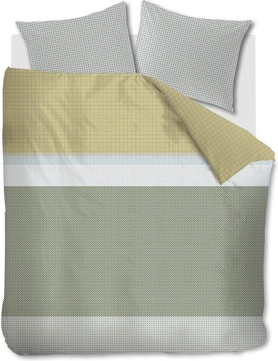 Beddinghouse Bernou dekbedovertrek - Eenpersoons - 140x200/220 - Groen van Beddinghouse