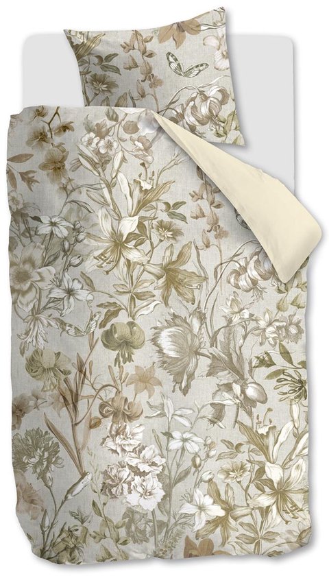Beddinghouse Bronte dekbedovertrek - Eenpersoons - 140x200/220 - Naturel van Merkloos