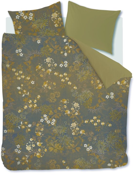 Beddinghouse Darcy dekbedovertrek - Eenpersoons - 140 x 200/220 cm - Olive Green van Beddinghouse