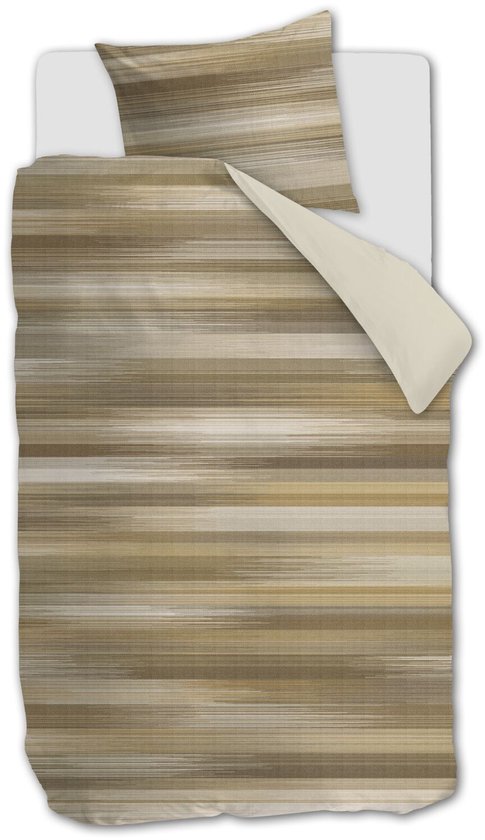 Beddinghouse Elie dekbedovertrek - Eenpersoons - 140 x 200/220 cm - Naturel van Merkloos