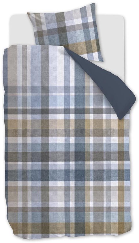 Beddinghouse Eliott dekbedovertrek - Eenpersoons - 140x200/220 - Blauw van Merkloos