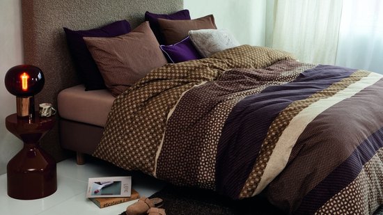 Beddinghouse Fera dekbedovertrek - Eenpersoons - 140 x 200/220 cm - Bruin van Merkloos