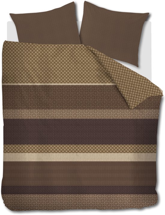 Beddinghouse Fera dekbedovertrek - Lits-Jumeaux XL - 260 x 200/220 cm - Bruin van Beddinghouse