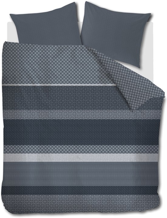 Beddinghouse Fera dekbedovertrek - Tweepersoons - 200 x 200/220 cm - Blauw van Beddinghouse