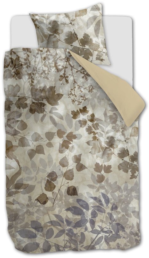 Beddinghouse Hiroki dekbedovertrek - Eenpersoons - 140 x 200/220 cm - Naturel van Merkloos