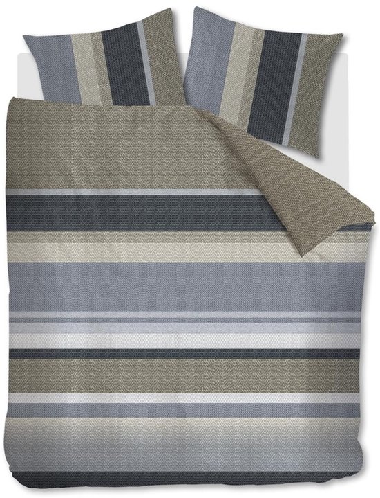 Beddinghouse Jorren dekbedovertrek - Eenpersoons - 140x200/220 - Blauw Grijs van Beddinghouse