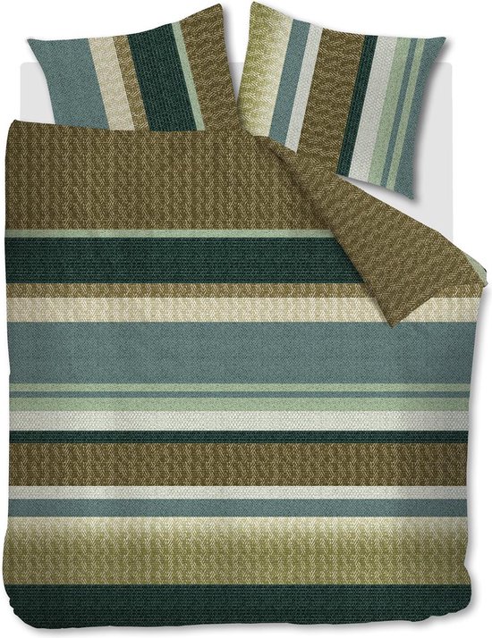 Beddinghouse Jorren dekbedovertrek - Lits-Jumeaux - 240x200/220 cm - Groen van Beddinghouse