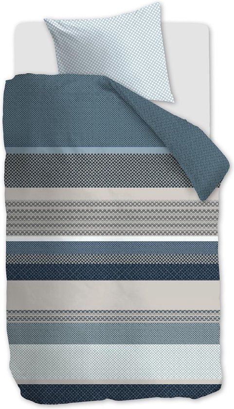 Beddinghouse Lennart dekbedovertrek - Eenpersoons - 140x200/220 - Blauw van Beddinghouse