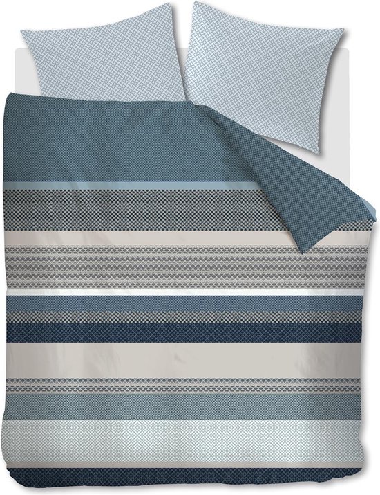 Beddinghouse Lennart dekbedovertrek - Tweepersoons - 200x200/220 - Blauw van Beddinghouse