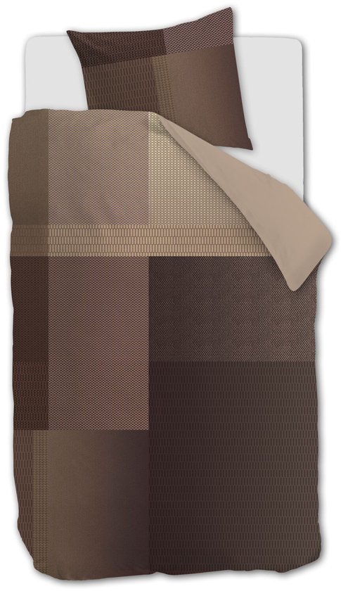 Beddinghouse Lovis dekbedovertrek - Eenpersoons - 140 x 200/220 cm - Terra van Merkloos