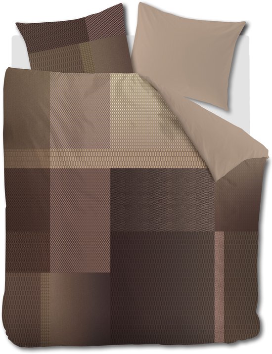 Beddinghouse Lovis dekbedovertrek - Tweepersoons - 200 x 200/220 cm - Terra van Merkloos