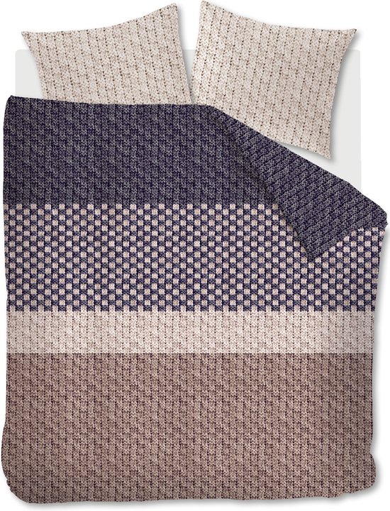 Beddinghouse Maelis Dekbedovertrek - Flanel - Lits-jumeaux - 240x200/220 cm - Antraciet van Merkloos