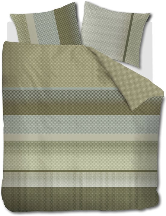 Beddinghouse Marthe dekbedovertrek - Eenpersoons - 140 x 200/220 cm - Groen van Merkloos