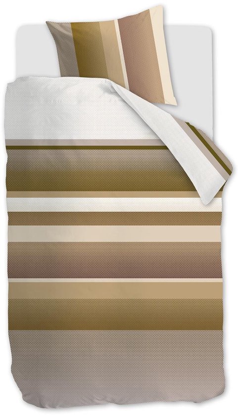 Beddinghouse Rhys dekbedovertrek - Eenpersoons - 140x200/220 - Goud van Merkloos