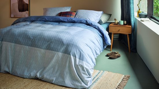 Beddinghouse Sanna dekbedovertrek - Eenpersoons - 140 x 200/220 cm - Blauw van Merkloos