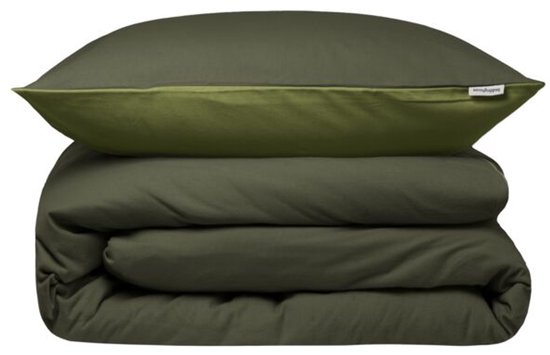 Beddinghouse Warm dekbedovertrek - Eenpersoons - 140 x 200/220 cm - Groen