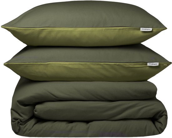 Beddinghouse Warm dekbedovertrek - Lits-Jumeaux - 240 x 200/220 cm - Groen van Beddinghouse
