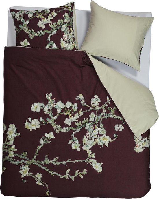 Beddinghouse x Van Gogh Museum Blossom dekbedovertrek - Lits-Jumeaux - 240x200/220 cm - Donker Rood van Merkloos