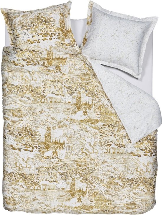 Beddinghouse x Van Gogh Museum Champs de Semis dekbedovertrek - Lits-Jumeaux - 240x200/220 - Oker van Merkloos