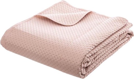 Bedsprei Oud Roze afmeting 260x240 met kussenslopen 60x60 van Homedelight