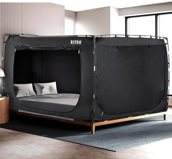 Bedtent Queensize - Originele Draagbare Droomtent voor Binnen - 80% Verduistering - 3 Deuren - Ademende Ruime Tent voor Volwassenen en Kinderen