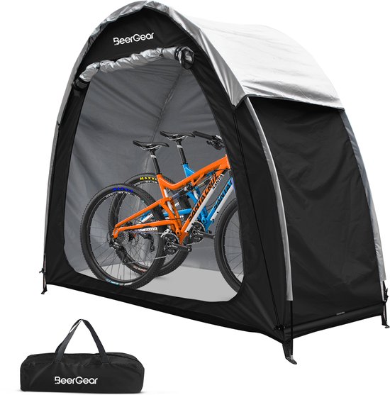 BeerGear Fietstent met afneembare regenhoes - Schuurtent Camping - Opbergtent van Merkloos
