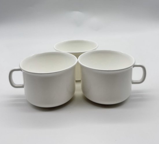 Beker 150 ml - Kunststof mok - Outdoor gebruik - Onbreekbaar duurzaam servies - Set van 3 - Wit