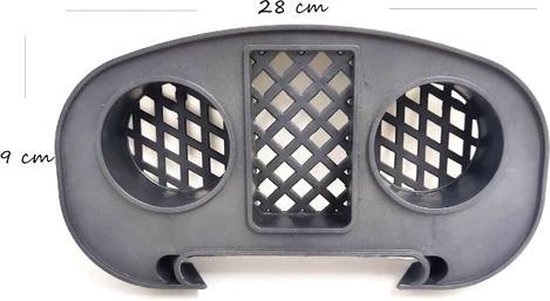 Bekerhouder Campingstoel-klapstoel accessoires-Bijzettafel-Clip-Op-Zwart van Merkloos