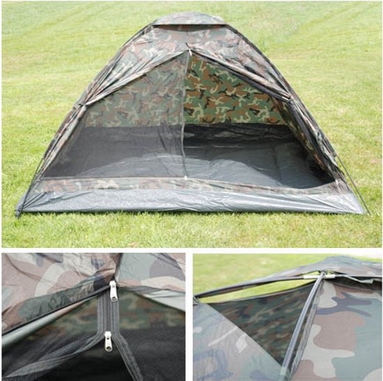 Bellatio Camo Tent 4 Koepeltent - Groen - 2 Persoons van Bella